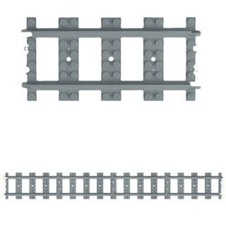 รถไฟรางอะไหล่ตรงชิ้นส่วนบล็อกหลวม moc บล็อกงานอดิเรกต้องมีของเล่นรุ่น DIY