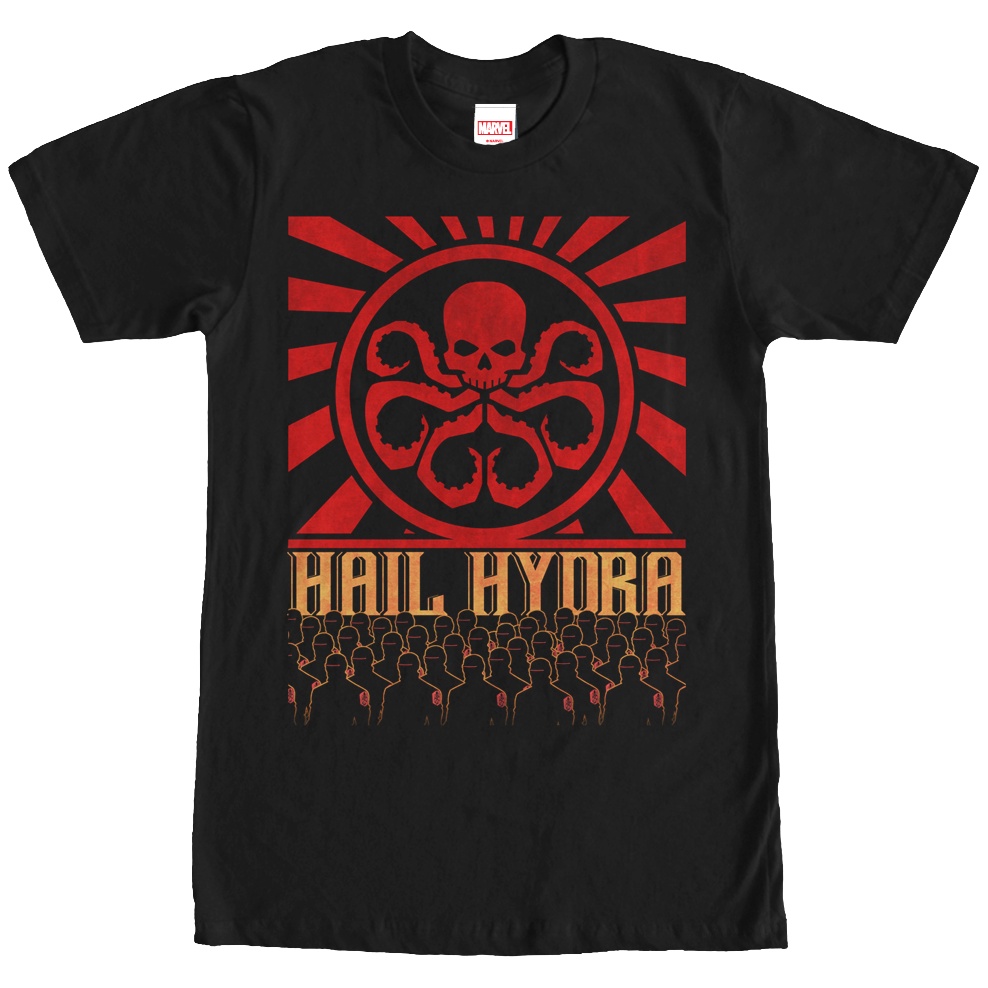 Hail Hydra Marvel Comics T-Shirt เสื้อยืดน่ารักๆ เสื้อยืดเด็กผช เสื้อครอปสายฝอ