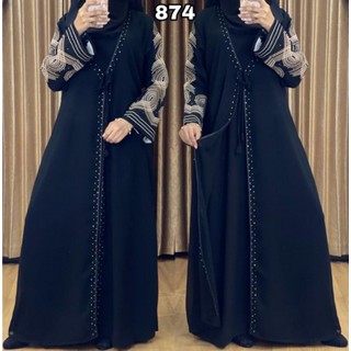 ชุดเดรสแม็กซี่ ปักลาย Abaya Saudi Arabia Dubai Haidy แฟชั่นสําหรับชาวมุสลิม