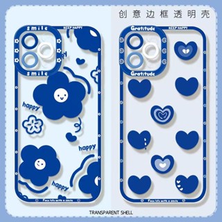 เคสโทรศัพท์มือถือแบบนิ่ม TPU ใส ลายดอกไม้ และหัวใจ ขนาดเล็ก สําหรับ IPhone 14 13 12 Pro Max 14 Plus 13 12 11 Mini 6 6s 7 8 Plus XR X XS Max