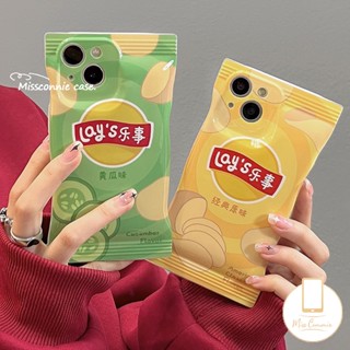 เคสโทรศัพท์มือถือแบบนิ่ม ลาย Lays Potato chips น่ารัก สร้างสรรค์ สีหวาน สําหรับ iPhone 6 6s 7 8 Plus 11 12 14 13 Pro Max XR 14 Plus X XS Max SE 2020