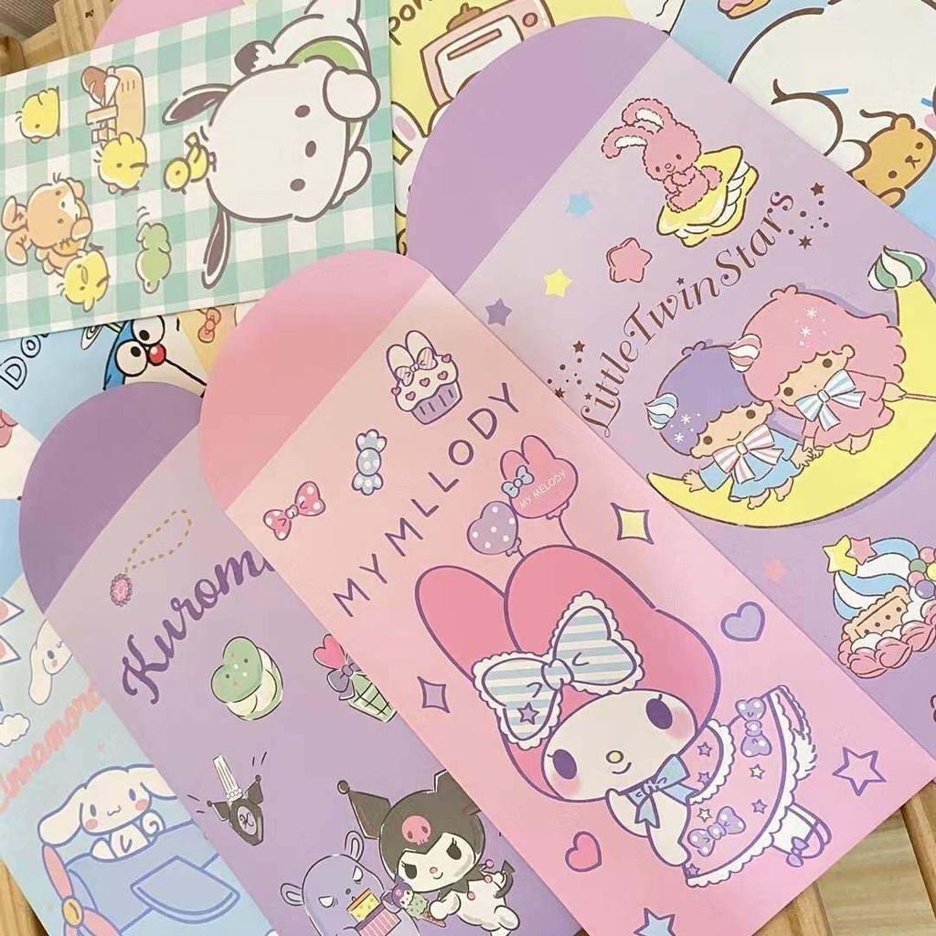 ซองใส่การ์ด ซองอั่งเปา ซองตรุษจีน ลายการ์ตูน Sanrio มาใหม่ ห่อบรรจุ 4 ซอง