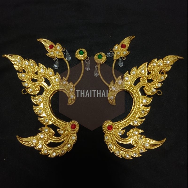 เครื่องประดับไทย ศิราภรณ์ จอนหู จอนหูเด็ก จอนหูไซส์เล็ก ลายกนก