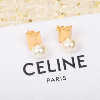 ต่างหู Celine มุกตัดกับสีทอง ใหม่ล่าสุด!! อุปกรณ์ครบ พร้อมกล่อง