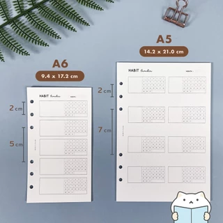 กระดาษรีฟิล Productive Plan 📝 A6/A5 Habit Tracker Planner Plan Bujo Bullet Journal Refill Paper สมุดแพลนเนอร์ mimisplan
