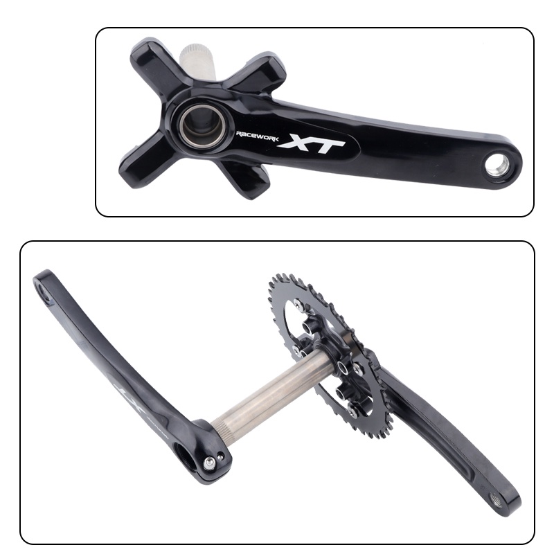 Mtb Crankset 104BCD 170 มม./175 มม.XT Crank แคบกว้าง Chainring 32/34/36/38/40/42T Mountain จักรยาน Crank พร้อมวงเล็บด้านล่าง