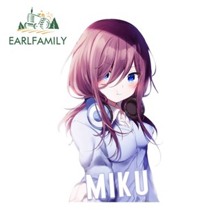 Earlfamily สติกเกอร์ ลาย Miku Nakano 13 ซม. x 7.5 ซม. สําหรับติดตกแต่งกระจกรถยนต์ แล็ปท็อป