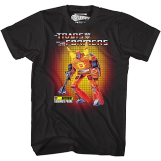 Box Art Rodimus Prime Transformers T-Shirt เสื้อยืดสีขาวผู้หญิง เสื้อยืดสไตล์เกาหลี