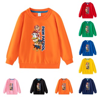 เสื้อกันหนาว แขนยาว ผ้าฝ้าย ลายการ์ตูน Paw Patrol 8 สี สําหรับเด็ก EEA008