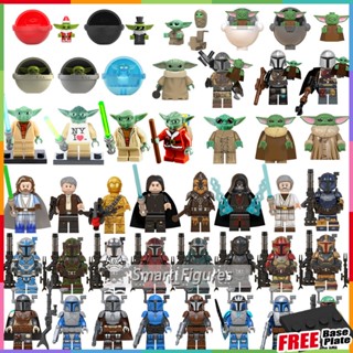 Star Wars Minifigures Baby Yoda Master Yoda The Mandalorian Paz Vizla Boba Fett Yoda Aeroba มินิฟิกเกอร์ของขวัญของเล่น