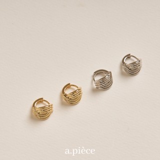 A.piece ต่างหูห่วง [Silver 925 pin+Brass] Krongkrang one-touch