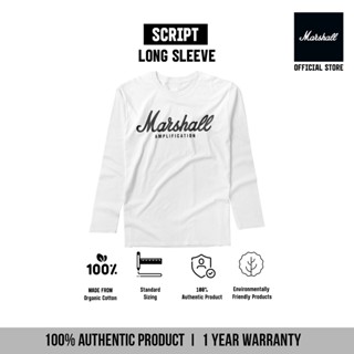 เสื้อแขนยาว มาร์แชล MARSHALL SCRIPT LOGO MENS LONG-SLEEVED T-SHIRT