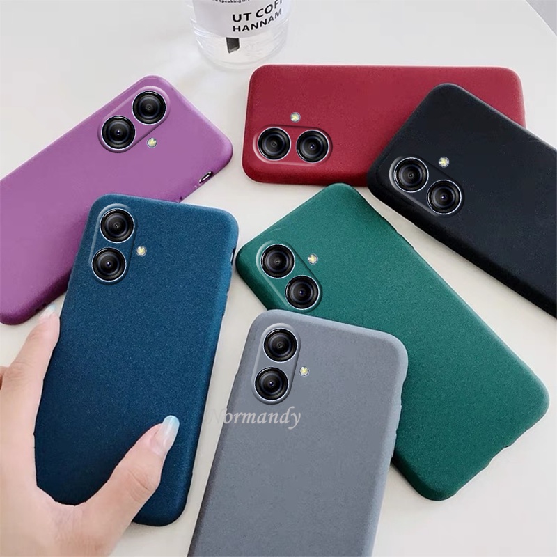 2022 New Simple Smartphone Case Samsung Galaxy A04e A04 E A04s 4G เคสโทรศัพท์ Candy Colors Matte Handphone Casing TPU Silicagel Soft Cover All-inclusive Camera Shockproof Protection Case เคส #7