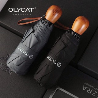 OLYCAT Compact Mini Umbrella Women Kids and Men Umbrella Pocket Umbrella Wood Handle Umbrella Windproof Uv Folding Umbre