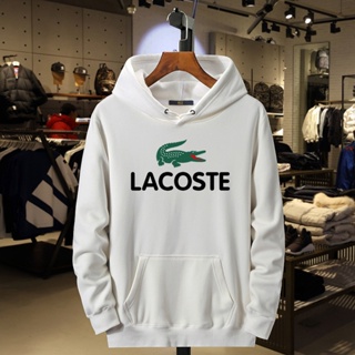 Lacoste ใหม่ เสื้อฮู้ด ผ้าฝ้าย ทรงหลวม แฟชั่นฤดูใบไม้ร่วง สไตล์เกาหลี สําหรับผู้ชาย