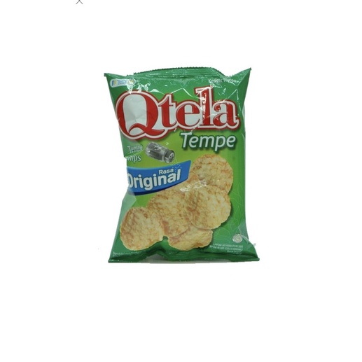 Qtela Tempe Rasa Original 55 g. ขนมเทมเป้กรอบ รสดั้งเดิม