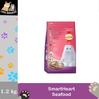 สมาร์ทฮาร์ท อาหารแมว ซีฟู้ด (1.2 กิโลกรัม) / SmartHeart Cat Food Seafood (1.2 kg.)