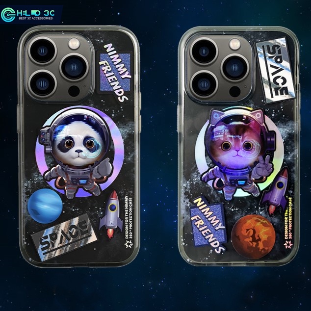 เคสแม่เหล็ก Nimmy แพนด้าพื้นที่ เคสไอโฟน 14 หรูหรา เข้ากันได้กับ เคสกันกระแทก iphone 14 pro max case