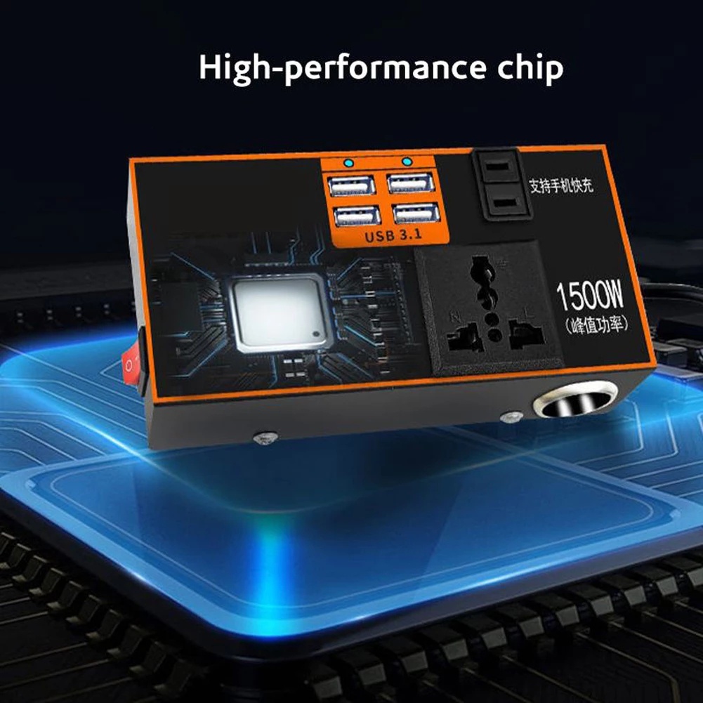 ✅พร้อมส่ง🔥อินเวอร์เตอร์รถยนต์ 12V เป็น 220V มัลติฟังก์ชั่น แปลงไฟรถยนต์ สำหรับพาหนะ ใช้งานง่าย - รูปที่ 2