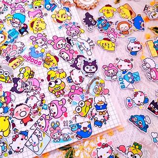 ชุด 120 ชิ้น / เซ็ต ☆ สติกเกอร์ไดอารี่ ขนาดเล็ก ลาย Sanrio Q-A ☆ Diy สติ๊กเกอร์แฟชั่น สําหรับตกแต่งสมุด อัลบั้ม (Size:2~3ซม.)