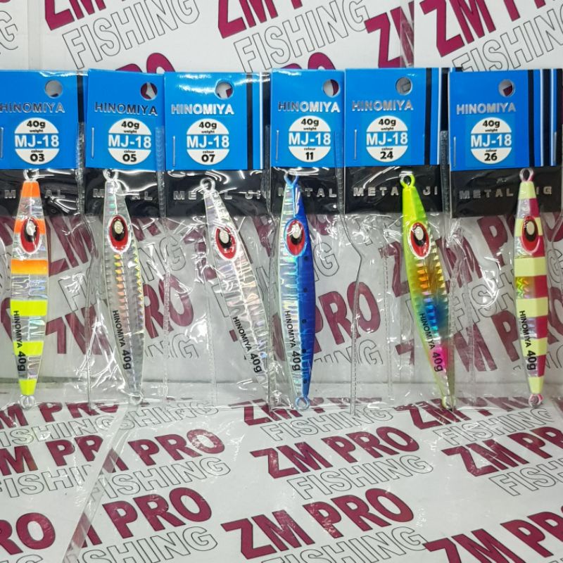 Hinomiya MJ18 Metal Jig   40g /60g /80g fishing Jig