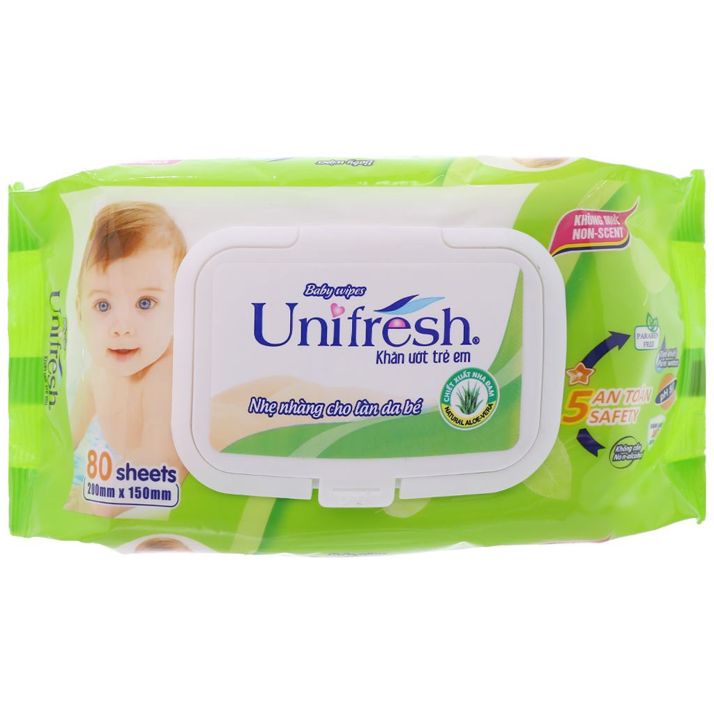 UNIFRESH 80M ALOE VERA ผ้าขนหนูเปียก