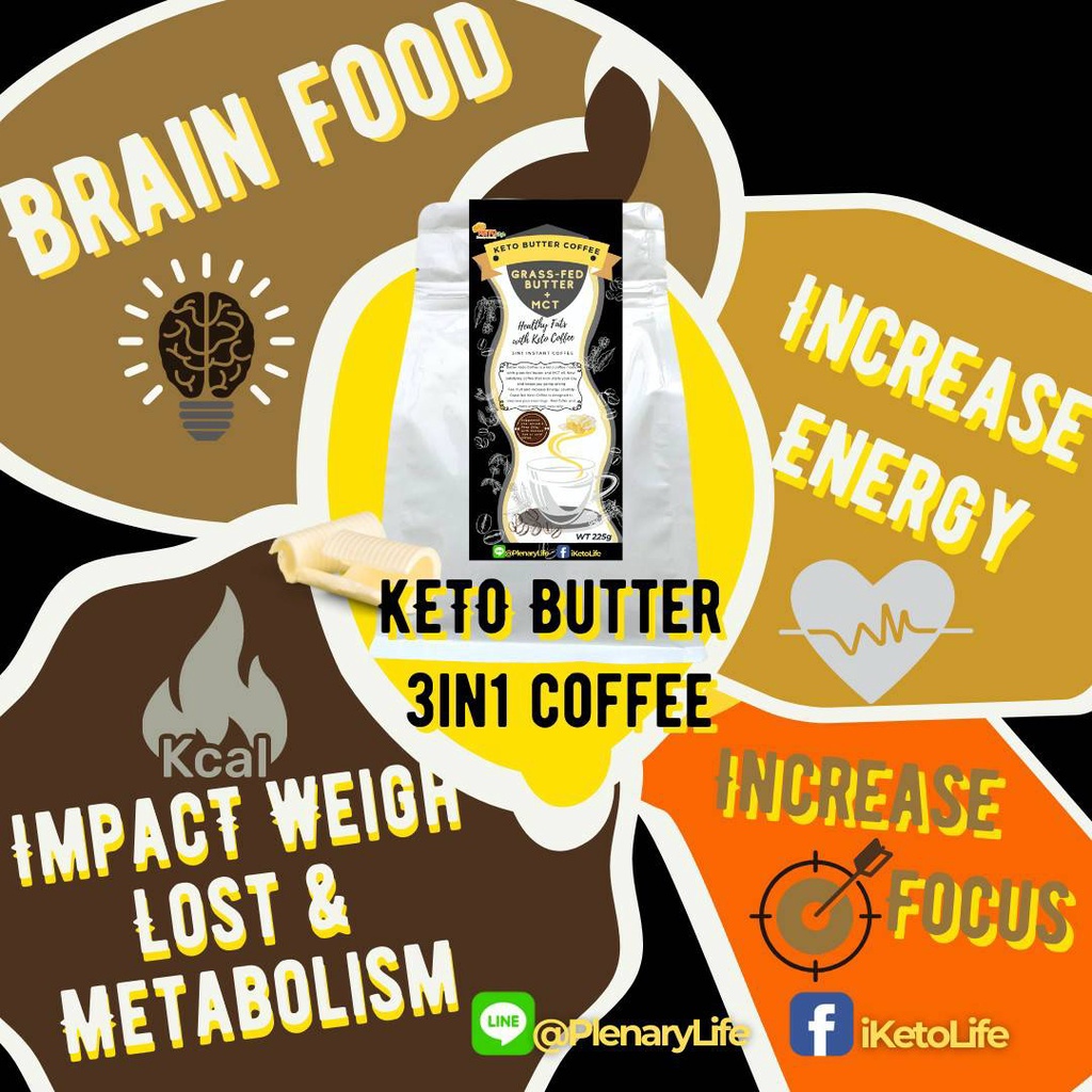คีโต กาแฟบูลเลทพรูฟ 3 in 1 หอมมัน กลมกล่อม ด้วยเนย  grass fed Butter และ MCT Keto Butter Coffee Bull