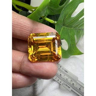 Synthetic CZ Cubic Zirconia Yellow Octagon 20x18- 60cts