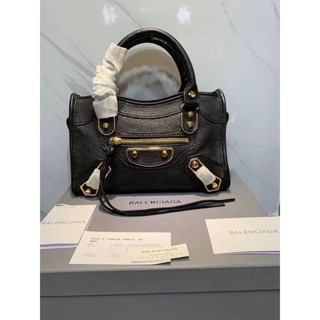 พร้อมส่งNew Balenciaga Classic Metallic Edge Mini City Bag(Ori)เทพ