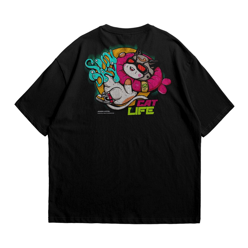 จอห์นสัน | เสื้อยืด Cat Lyfe Black