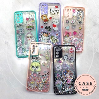 เคส Samsung A03s A10 A10s A12(5G) A22 A22(5G) A52(5G)เคสมือถือ TPU ขอบสีกันกล้อง กากเพชรกริตเตอร์ไล่สีพิมพ์ลาย