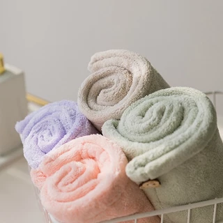 OKUMI_SHOP ผ้าเช็ดผมนาโน หมวกคลุมผมแห้งเร็ว ผ้านุ่ม หมวกคลุมผม