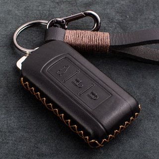 1 Pcs Genuine Leather Car Key Case Cover For Mitsubishi Outlander Lancer 10 Pajero Sport EX ASX RVR Colt Grandis L200 Sm