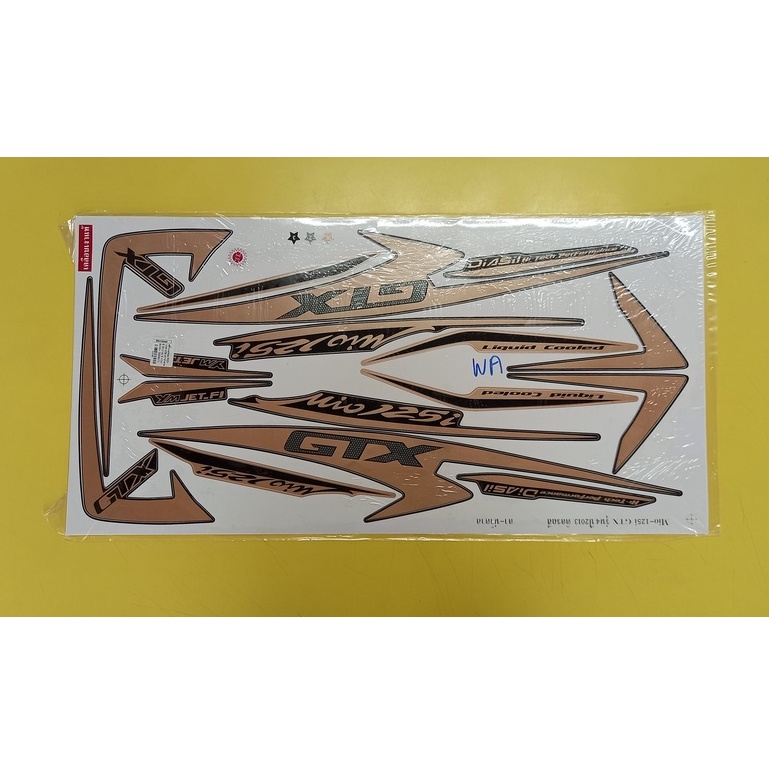 สติ๊กเกอร์ชุด MIO-125I-GTX ดำ-น้ำตาล ปี 2013 รุ่น 4 (10365)