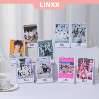 Linxx ปฏิทินตั้งโต๊ะ ลาย BTS TWICE TXT EN Black-pink 2023