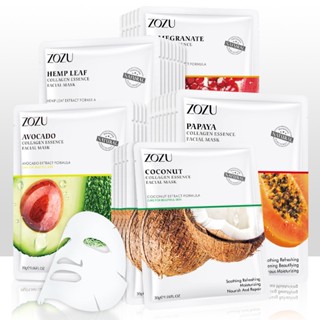 20PCS/Lot Moisturizing Facial Mask Collagen Avocado Anti Wrinkle Hydrating Tender Whitening Hydrating Beauty Skincare Wh