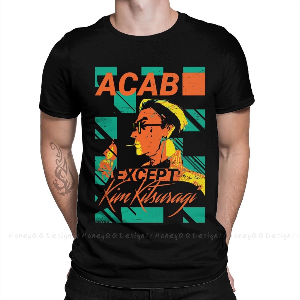 Top Tees คุณภาพสูงผู้ชายเสื้อผ้า Disco Elysium Revachol RPG เสื้อยืด ACAB ยกเว้น Kim Kitsuragi คลาสส