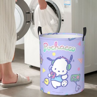 Sanrio Pochacco ตะกร้าผ้า กันน้ํา พับได้ 20/16.5 นิ้ว พร้อมที่จับ (S,M)