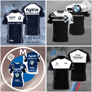 เสื้อยืดแขนสั้น พิมพ์ลาย BMW Motorrad WorldSBK Team Tyco Advantec แฟชั่นฤดูร้อน สําหรับผู้ชาย