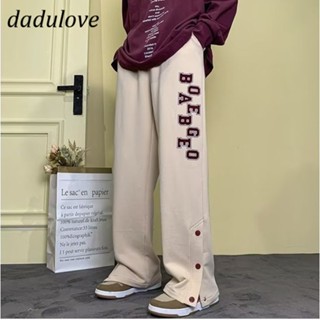 DaDulove💕 New Korean Version Ins Sports Pants High Waist Loose Casual Pants Fashion Large Size Ladies Wide Leg Pants