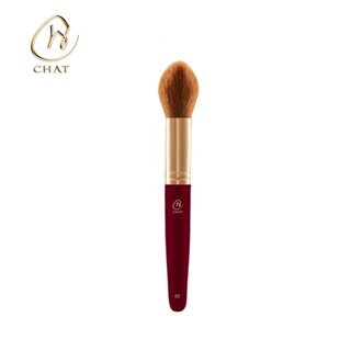 ฉัตร แปรงปัดแป้ง ทรงดอกบัว CHAT Face Definer Brush