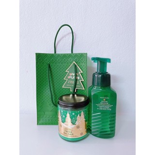 เซต 2 ชิ้น bath &amp; body works Single wick &amp; handsoap กลิ่น Fresh balsam