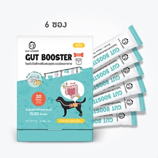 SUN WONDER GUT BOOSTER (กล่องเล็ก 6 ซอง) อาหารเสริมโพรไบโอติกเสริมสมดุลระบบย่อยอาหาร สูตรสำหรับสุนัข