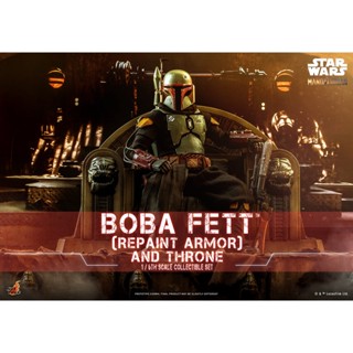 พร้อมส่ง ฟิกเกอร์ โมเดล ของสะสม Hot Toys TMS056 1/6 Star Wars: The Mandalorian™ - Boba Fett (Repaint Armor) and Throne