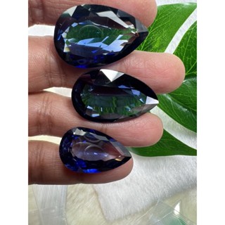 corundum blue sapphire 19x30mm weight 46 carats lab made