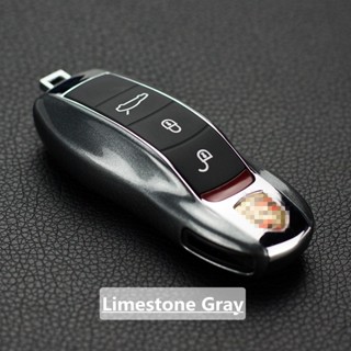 Gray FOB Remote Key Case Key Cover Modified Key Shell Replacement refit Porsche Cayenne Macan 911 boxster cayman for Pan