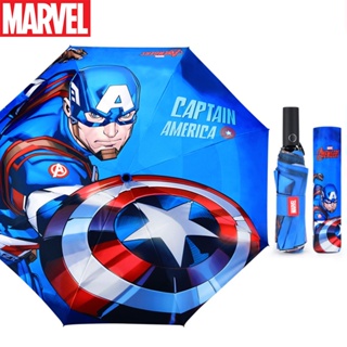 Marvel Captain America Auto Open Close Umbrella Folding Parasol Children Spiderman Umbrella Portable Windproof Travel Um