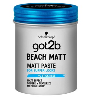 Schwarzkopf got2b Beach Matt Matt Paste ชวาร์สคอฟ ก๊อตทูบี บีช แมทท์ แมทท์ เพสท์ แบบด้านไม่เงา 100 มล. (008891)