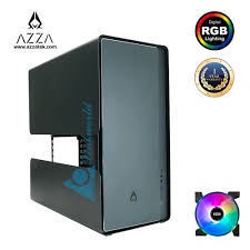 AZZA Case 808 Black Aluminum RGB ATX Mid Tower mod (เคสเปล่า แถมพัดลม argb)