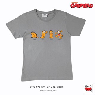 แตงโม (SUIKA) - เสื้อยืดคอกลมแขนสั้น การ์ฟิล์ด ลายGARFIELD GF.O-073